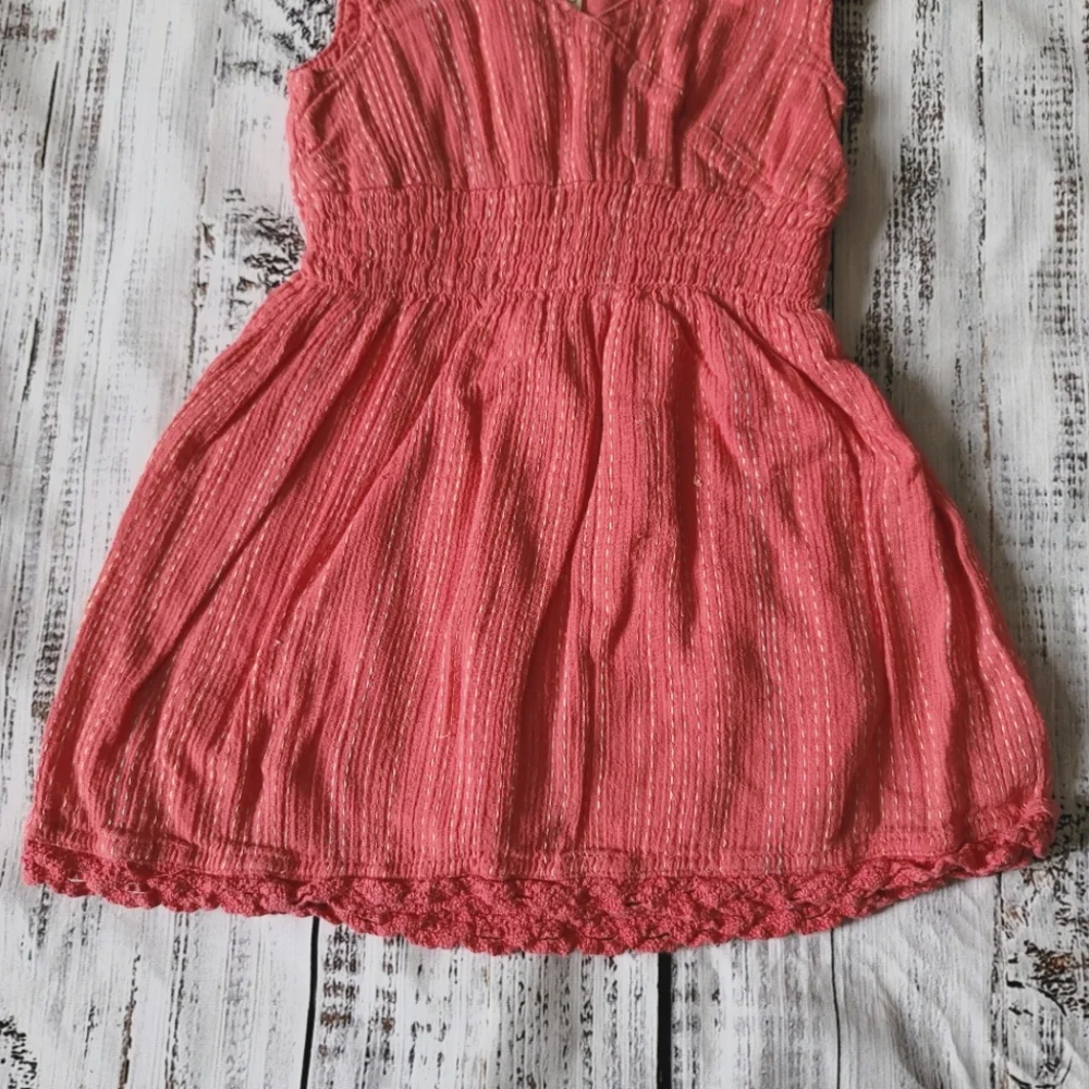 Cherokee Pink Coral Dress Girls Size 12 M Sleeveless - Picture 3 of 4